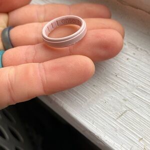 Enso pink Sand thin Silicone Ring
